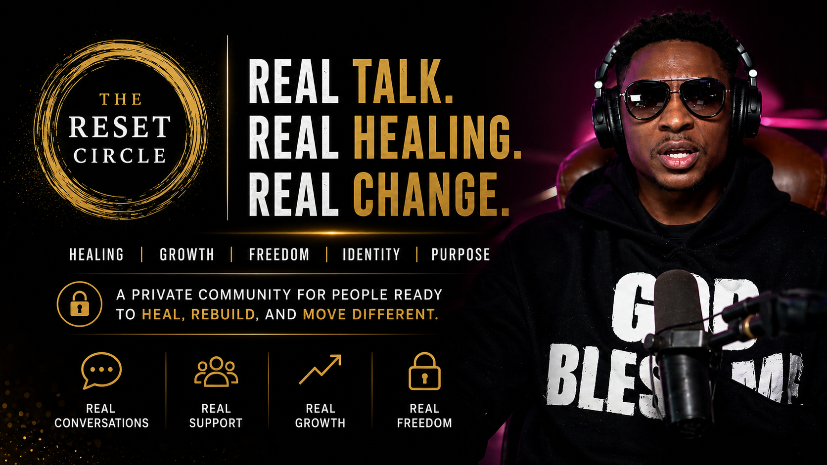 The Reset Circle — Real Talk. Real Healing. Real Change. A private community for men committed to becoming the best version of themselves.